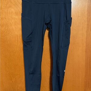 Lululemon fast and free navy Leggings with Pockets